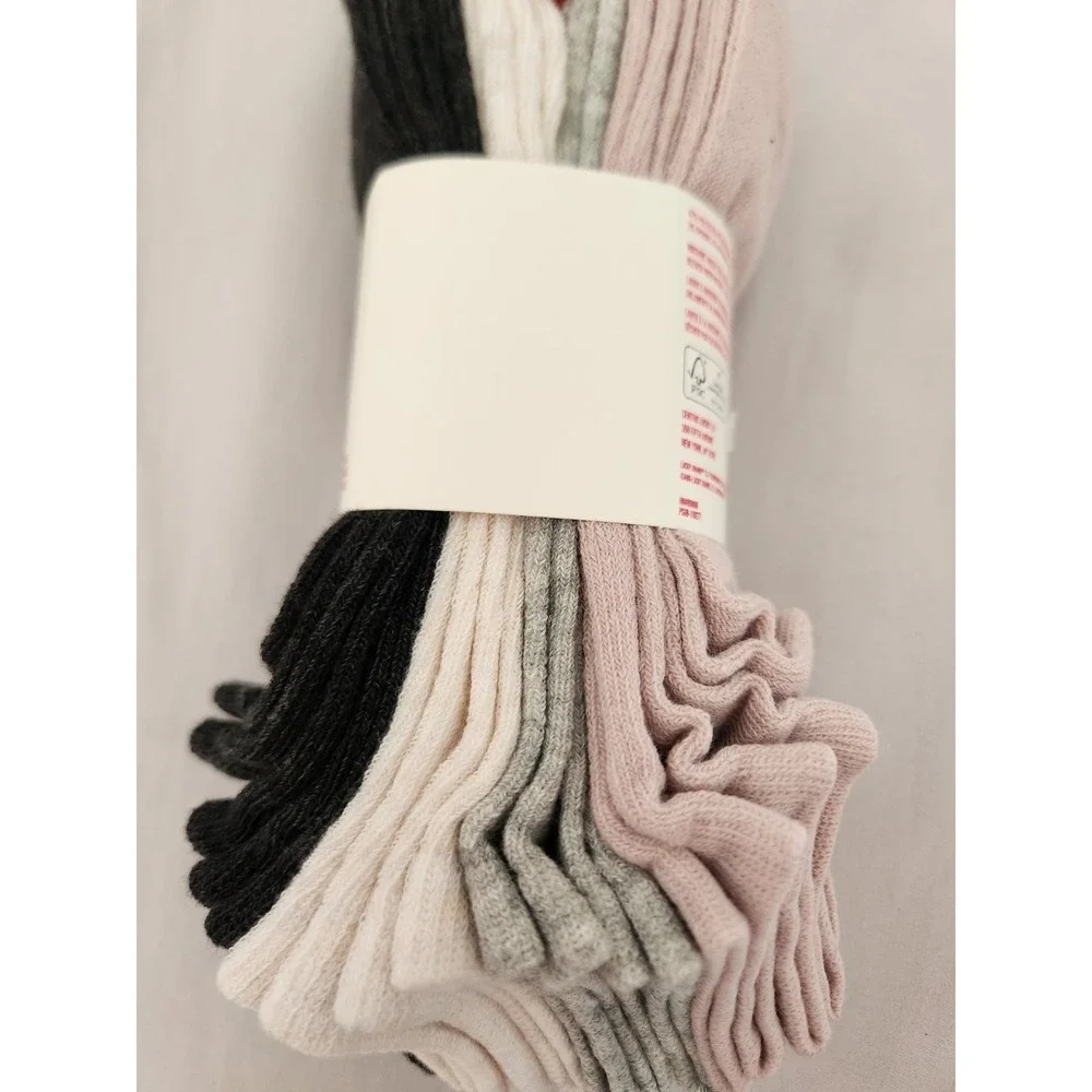 Lucky Brand Women's No Show Socks 10 Pairs Everyday Comfort Shoe Size 4-10 NWT